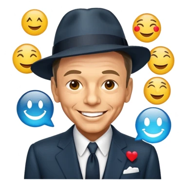 Frank sinatra emoji showing some data anlytics sticker