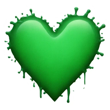 Green grunge heart sticker