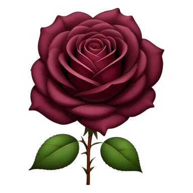 dark burgundy rose realistic sticker