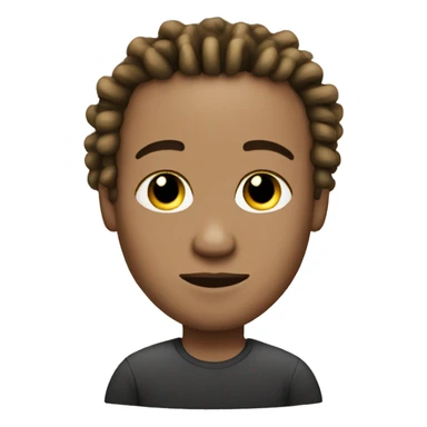 light skin man with short dreads sticker