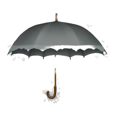vintage lace gray umbrella sticker