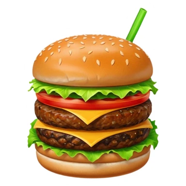 burger and drink sticker