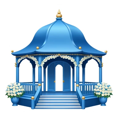 blue wedding pavillion sticker