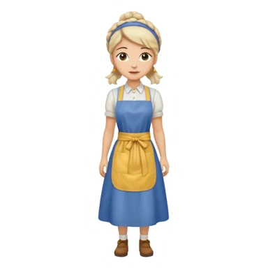 ligth woman wearing housewife clothes full body  sticker