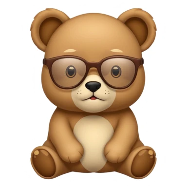 osito con lentes cute sticker