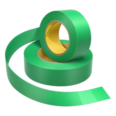 make light Green wide tape rolling on the floor sticker