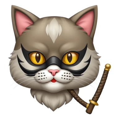 Um gato mascarado com a arma de tiro sticker