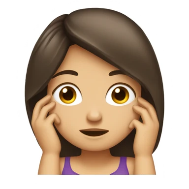 Brunette girl facepalm sticker