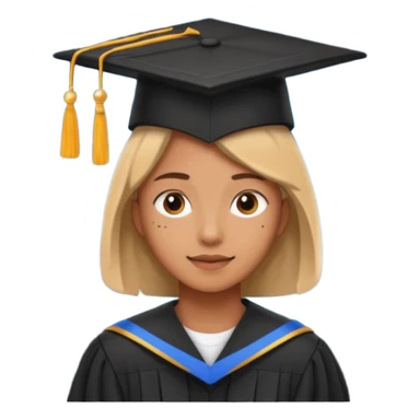 Graduation Cap in Space person sticker