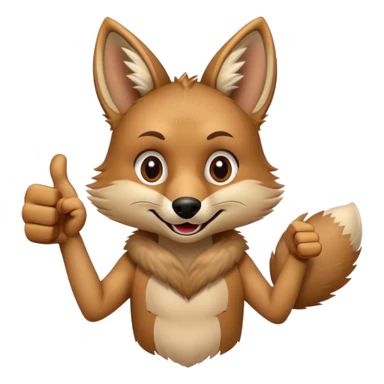 Thumbs Up Coyote  sticker