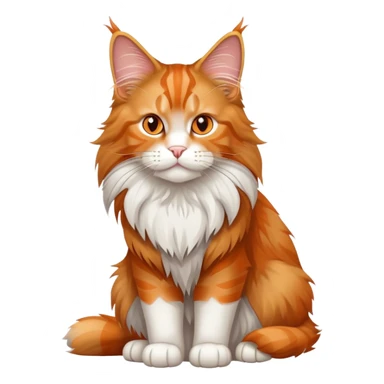 Maine Coon cat full body photo sticker