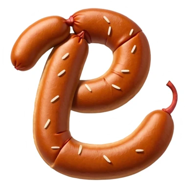 number seven made of meat sticker