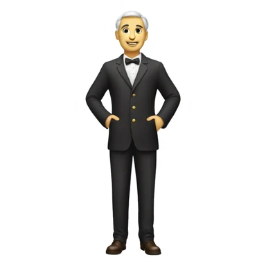 Rich man in full growth sticker