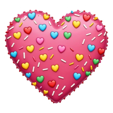 Hearts with sprinkles sticker