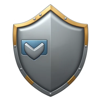 Steel gray shield with bicep flex icon sticker