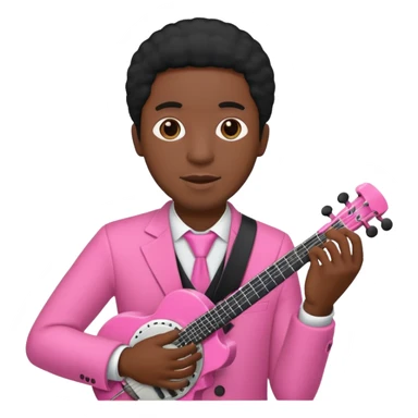 pink musician black man  sticker