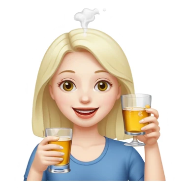 Girl chugging alcohol sticker