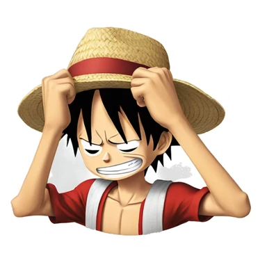 Monkey d luffy face palm sticker