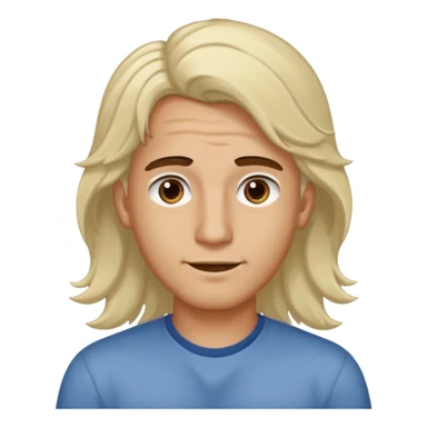 young pc tech guy with long wavy bleached hair, brown eyebrows, no glasses sticker