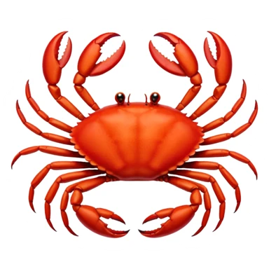 A crab with eight legs and two pincers sticker