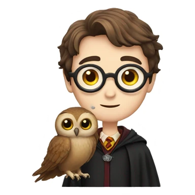 Harry Potter with an owl sticker