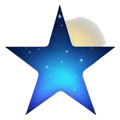 one half of a star cut vertically sticker