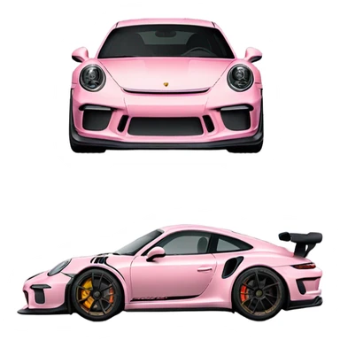 light pink porsche 911 gt3rs sticker