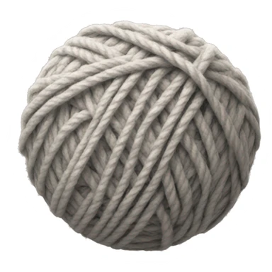 Plain Ball of yarn with a loose end sticker