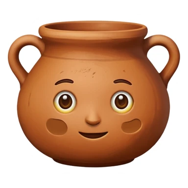 clay pottery without face sticker