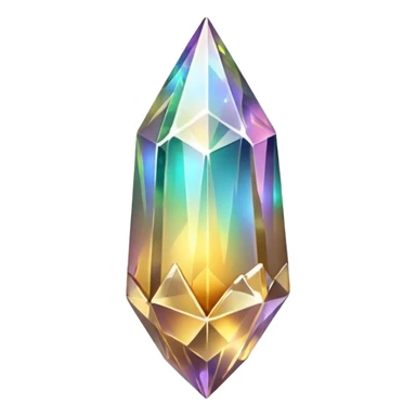 golden iridescent nebula crystal shard sticker