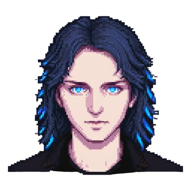 person with glowing blue eyes from Dune sticker