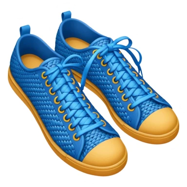 make an emoji of blue shoe laces only sticker