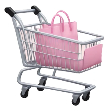 Pale pink shopping cart  sticker
