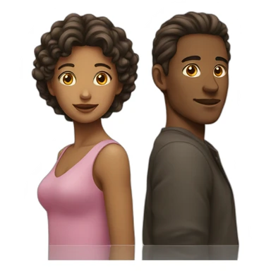 Femme sur un homme sticker