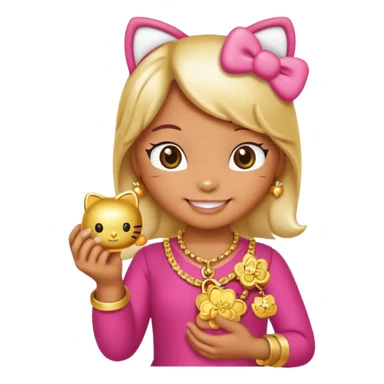 hello kitty lucky sticker