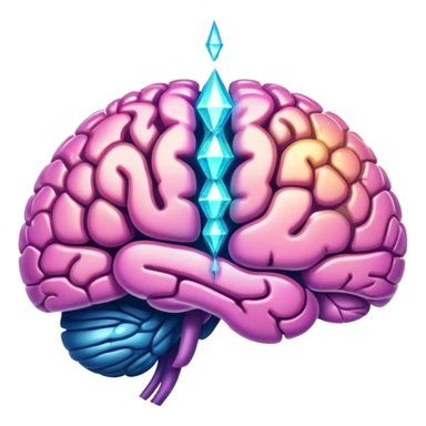 magic brain with sparkles sticker