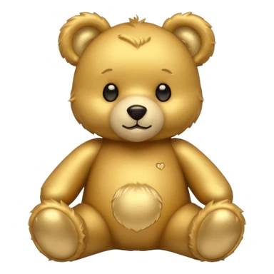 gold tedy bear sticker
