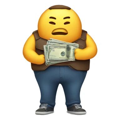 fat wallet with full of bill sticker