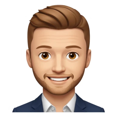 Justin Timberlake with light brown hair sticker