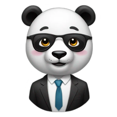 Panda wearing suit sticker