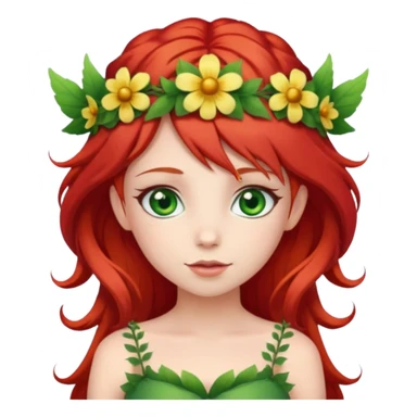 Fairy girl red hair sticker