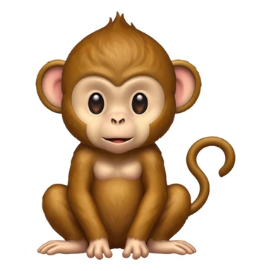 Monkey pooping sticker