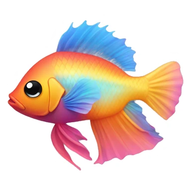 Sunset gradient beta fish sticker