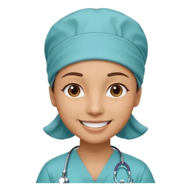 doctor with scrub hat sticker