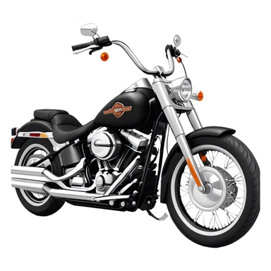 Harley-Davidson Cruiser - Harley-Davidson Softail (Model Year: 2021) (Iconic colour: Black) sticker