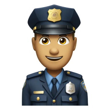 A police officer winking sticker