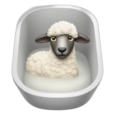 sheep in an empty bathtub sticker