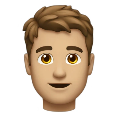 Homme chauve veste brune grande ouverterte sticker