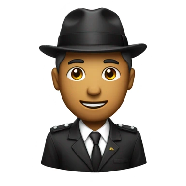 Un hombre con una gorra camisa negra y corbata riéndose llorando aflijo  sticker