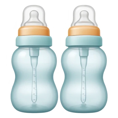 pair of soft silicone baby bottle nipples, rounded and wide-based, gentle curves, light neutral tones, smooth and clean, slightly translucent, soft lighting, subtle shadows, no bottle or packaging sticker